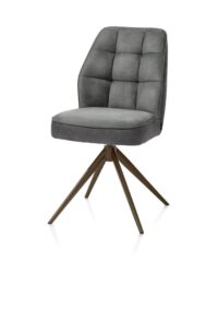 Bell, eetkamerstoel - steelbrown frame - draaibaar - pocket - stof calabria - Antraciet - Afbeelding 2