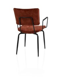 Manou, fauteuil - off black - tissu Karese - Cuivre - Image 3