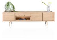 Valgard, lowboard 220 cm - 3-deuren + 1-lade + 1-niche (+ LED)