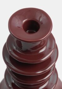 Dyon kandelaar h17cm - Bordeaux - Afbeelding 2