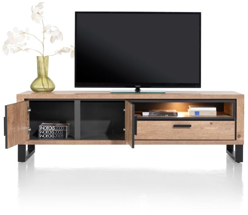 Pavarotti, Lowboard 180 Cm - 2-Deuren + 1-Lade + 1-Niche (+ Led) - Afbeelding 3