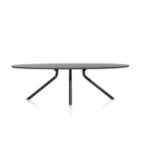 Arvada, table 250 x 110 cm. - ellipse - pied central long - Onyx