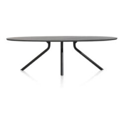 Arvada, table 250 x 110 cm. - ellipse - pied central long - Onyx