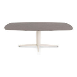 Saluti, table ovale 210 X 105 cm. - pied central - cr&egrave;me - Lava