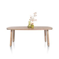 Pavarotti, table 210 x 108 cm - pieds de table (4) avec accent bois