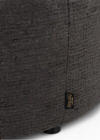 BeautiQ - Chic poef - rond 80 cm - Antraciet - Afbeelding 3