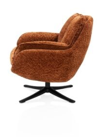 Densa, draaifauteuil - stof Valencia - koper - Afbeelding 3