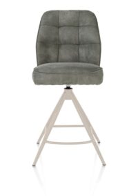 Bell, barstoel - creme frame - draaibaar - pocket - stof calabria - Kiezel