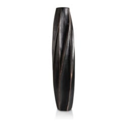 Merle vaas H81cm - Zwart