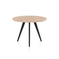 Arvada, bartafel 125 cm, rond, 4 poot - Rough off black