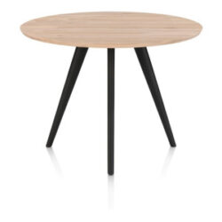 Arvada, bartafel 125 cm, rond, 4 poot - Rough off black