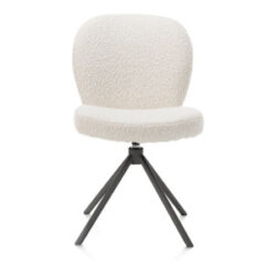 Jaxon, chaise - pietement graphite - pivotante - tissu Brioni - ivoire