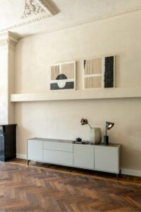 Noon, set van 4 poten in silk grey + middenpoot (voor 1 kast) - Afbeelding 3