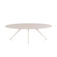 Saluti, eetkamertafel ellips 240 x 110 cm. - 4 poot - cr&egrave;me - Light sand