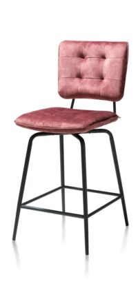 Manou, barstoel - off black - stof Karese - Burgundy red - Afbeelding 2
