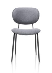 Lexi, chaise - cadre noir (ROB) - tissu Ponti - Anthracite