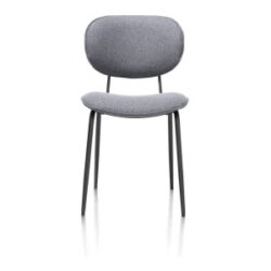 Lexi, chaise - cadre noir (ROB) - tissu Ponti - Anthracite