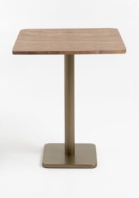 Brest table de bar vintage oak 75x75cm - Or