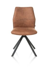Franky, eetkamerstoel - vast frame - greep - pocket - Taurus - Cognac