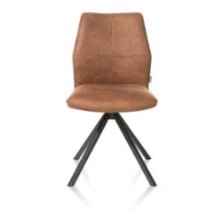 Franky, chaise - cadre fixe - poignee - ressorts ensaches - Taurus - Cognac