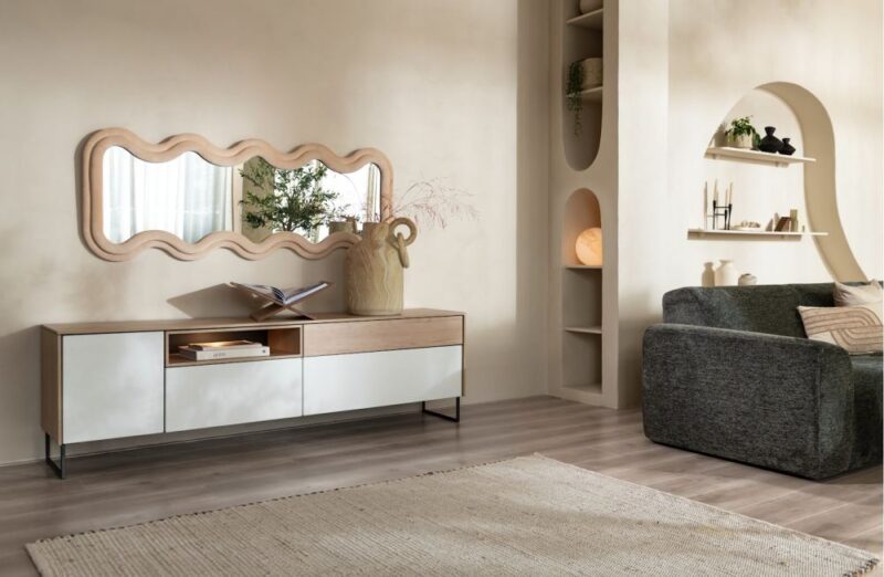 Lindfield, Bergkast 100 Cm. - 4-Deuren + 2-Laden + 1-Niche (+ Led) - Afbeelding 3