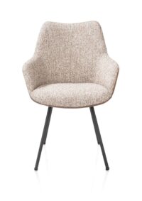 Mats, armstoel 4-poots - grafiet - combi Pala cognac + Luton koper