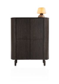 Ravello, highboard 125 cm - 4-deuren - Basalt