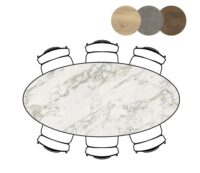 Masura, table ellipse - 220 x 105 cm - blanc - Image 2