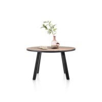 Avalox, table ronde 130 x 110 cm - couleur driftwood - 4 pied