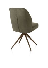 Bell, eetkamerstoel - steelbrown frame - draaibaar - pocket - stof calabria - mosgroen - Afbeelding 3
