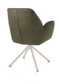 Bell, armstoel - creme frame recht - draaibaar - pocket - stof Calabria - mosgroen - Afbeelding 3