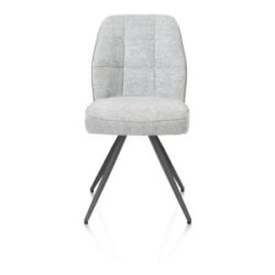 Bell, eetkamerstoel - grafiet frame - pocket - combi Calabria/Vada - Olijf