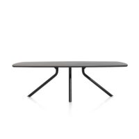 Arvada, table 250 x 110 cm. - ovale - pied central long - Onyx