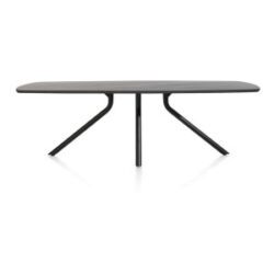 Arvada, table 250 x 110 cm. - ovale - pied central long - Onyx