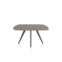 Saluti, eetkamertafel ovaal 150 x 105 cm. - 4 poot - graphiet - Lava