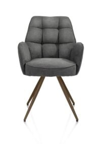 Bell, armstoel - steelbrown frame - pocket - stof Calabria - Antraciet