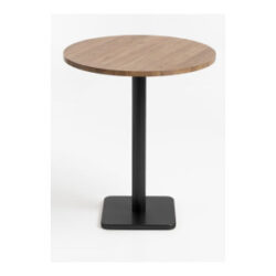 Brest bartafel vintage oak D80cm - Zwart