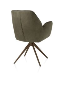 Bell, armstoel - steelbrown frame - draaibaar - pocket - stof Calabria - mosgroen - Afbeelding 3