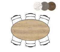 Masura, table ellipse - 180 x 100 cm - Chene - Image 2