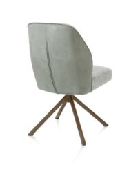 Bell, eetkamerstoel - steelbrown frame recht - draaibaar - pocket - combi Calabria/Vada - Olijf - Afbeelding 3