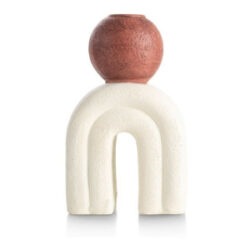 Lot kandelaar H15,5cm - Creme