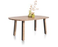 Pavarotti, table 150 x 120 cm - oval - pieds de table (4) avec accent bois - Image 2