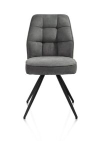 Bell, eetkamerstoel - zwart frame - pocket - stof Calabria - Antraciet