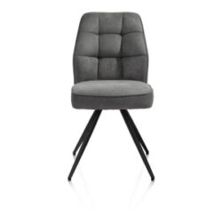 Bell, chaise - piétement noir - confort ressorts - tissu Calabria - Anthracite