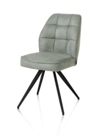 Bell, chaise - piétement noir - confort ressorts - tissu Calabria - Olive - Image 2