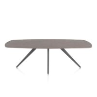 Saluti, eetkamertafel ovaal 240 x 110 cm. - 4 poot - graphiet - Lava