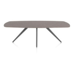 Saluti, table ovale 240 x 110 cm. - 4 pieds - graphite - Lava