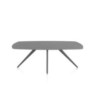 Saluti, eetkamertafel ovaal 210 x 105 cm. - 4 poot - graphiet - Antraciet