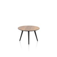 Maze, salontafel rond 60 cm - hoogte 39 cm - Railway brown