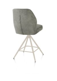 Bell, barstoel - creme frame - draaibaar - pocket - stof calabria - Kiezel - Afbeelding 3